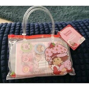 NEW Strawberry Shortcake Stationary Pouch Set Pencils Stickers, Journal, Markers